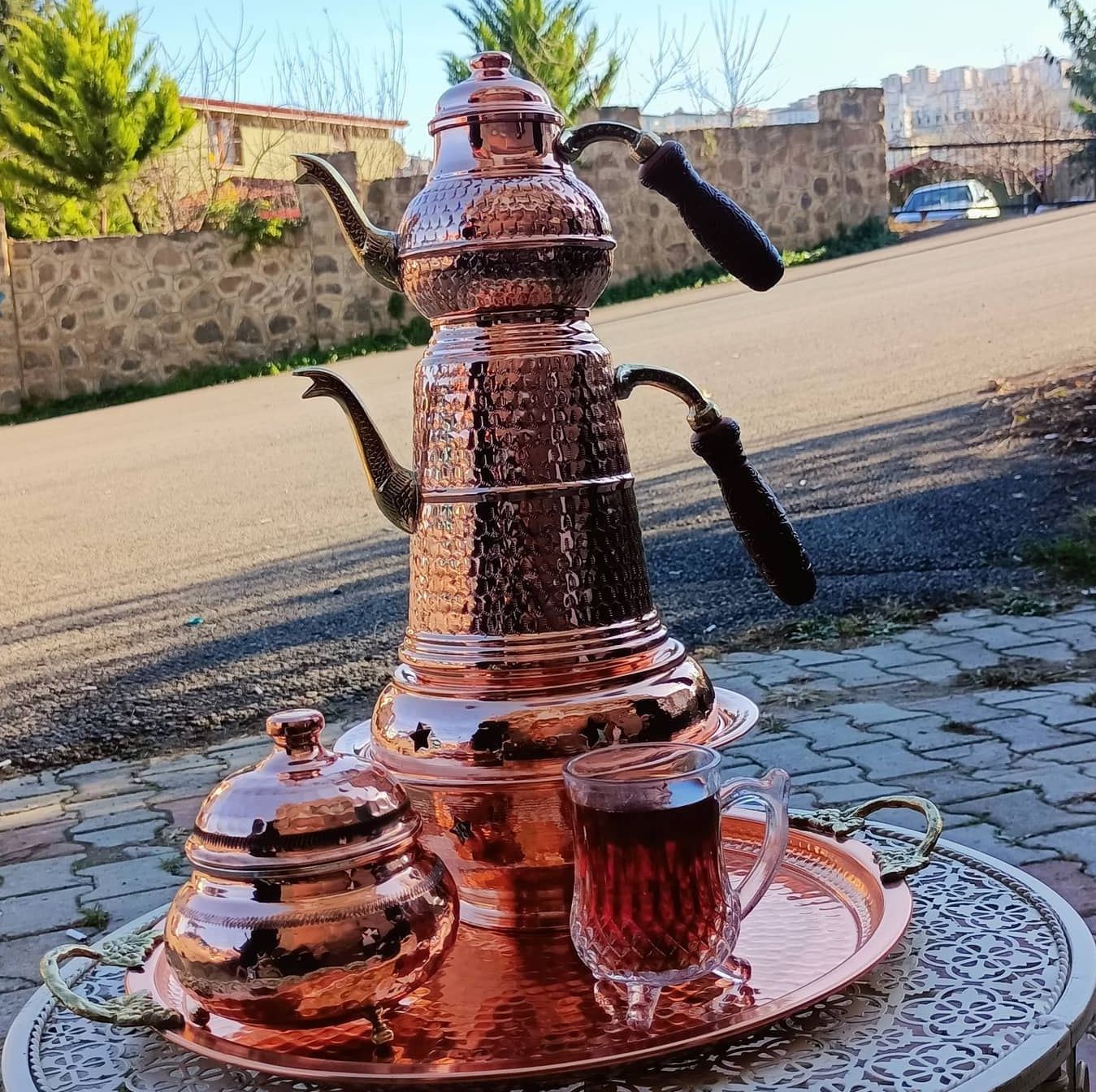 Bakır Çaydanlık Setleri