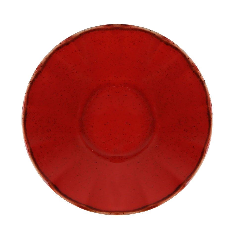 Porselen Kırmızı Ergonomik Tea Plate