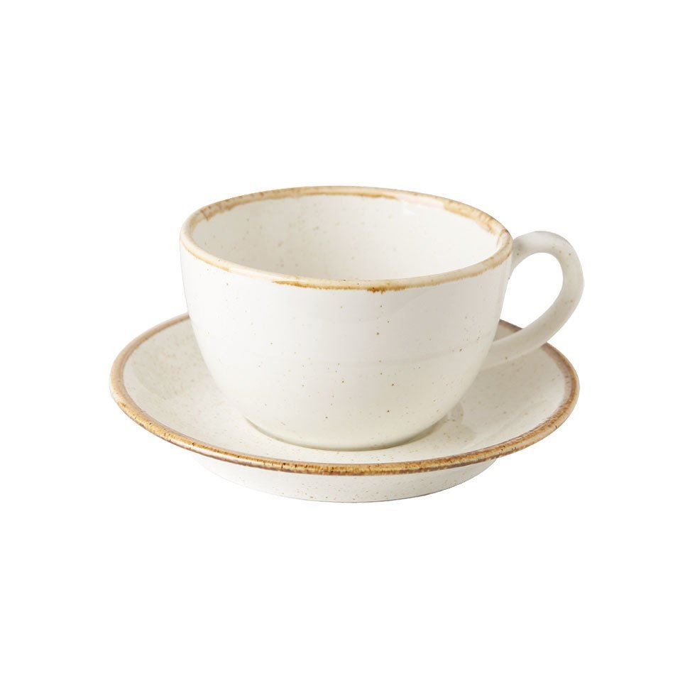 Porselen Bej Tea Cup Set