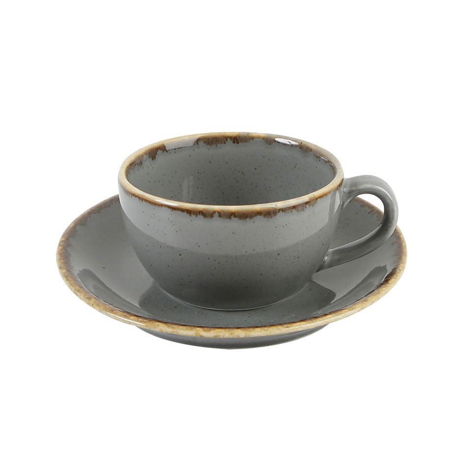 Porselen Koyu Gri Tea Cup Set