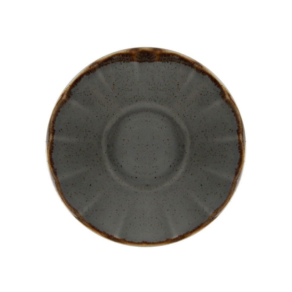 Porselen Koyu Gri Ergonomik Tea Plate