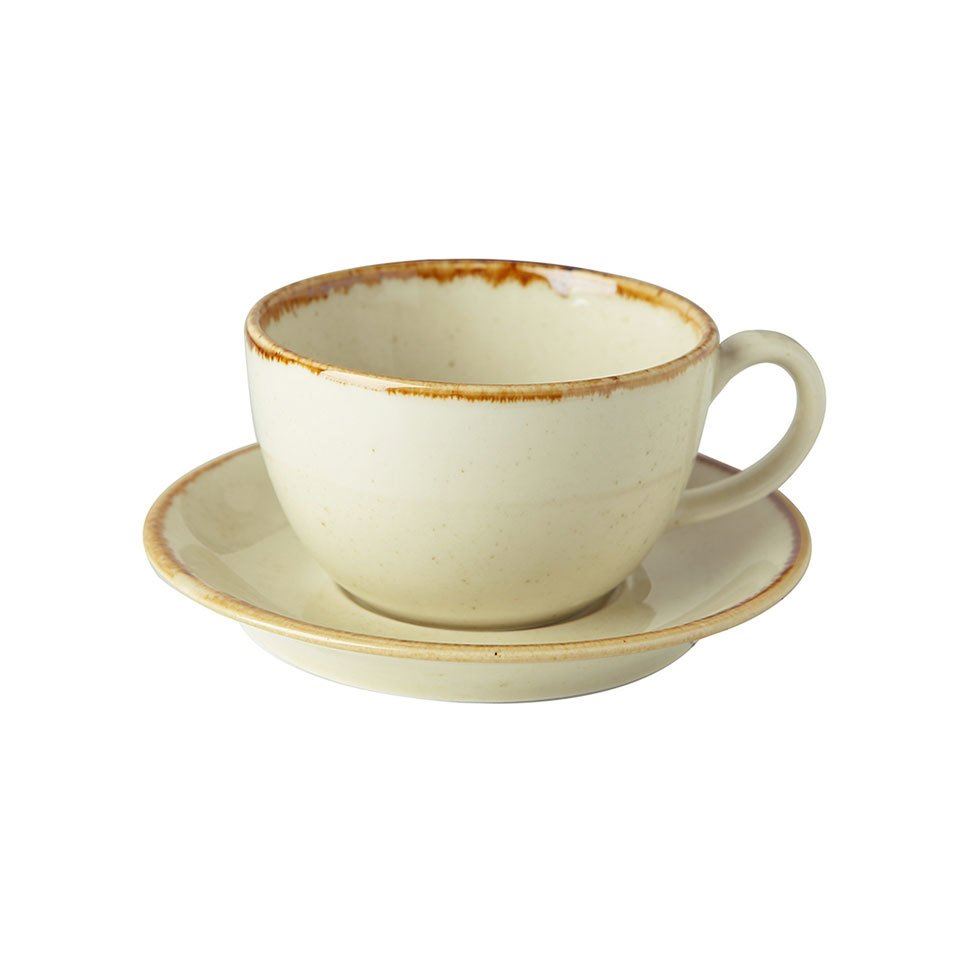 Porselen Sarı Tea Cup Set