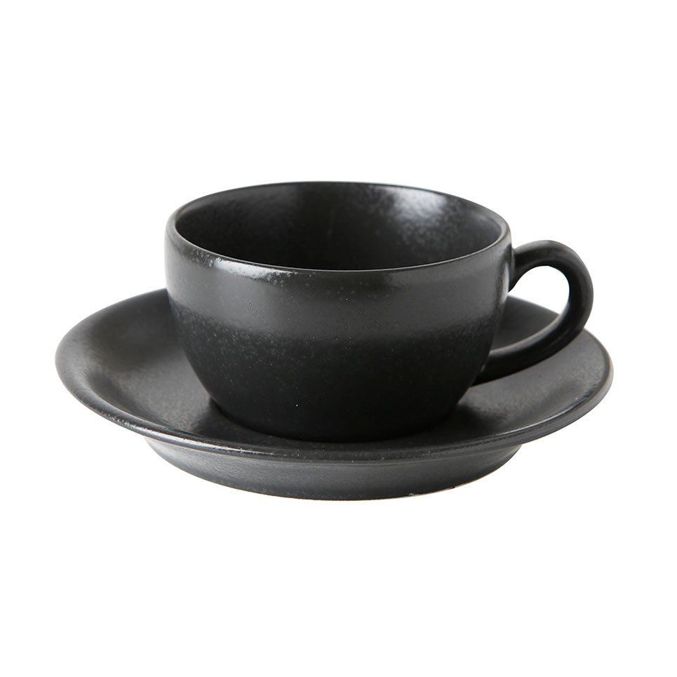 Porselen Siyah Tea Cup Set