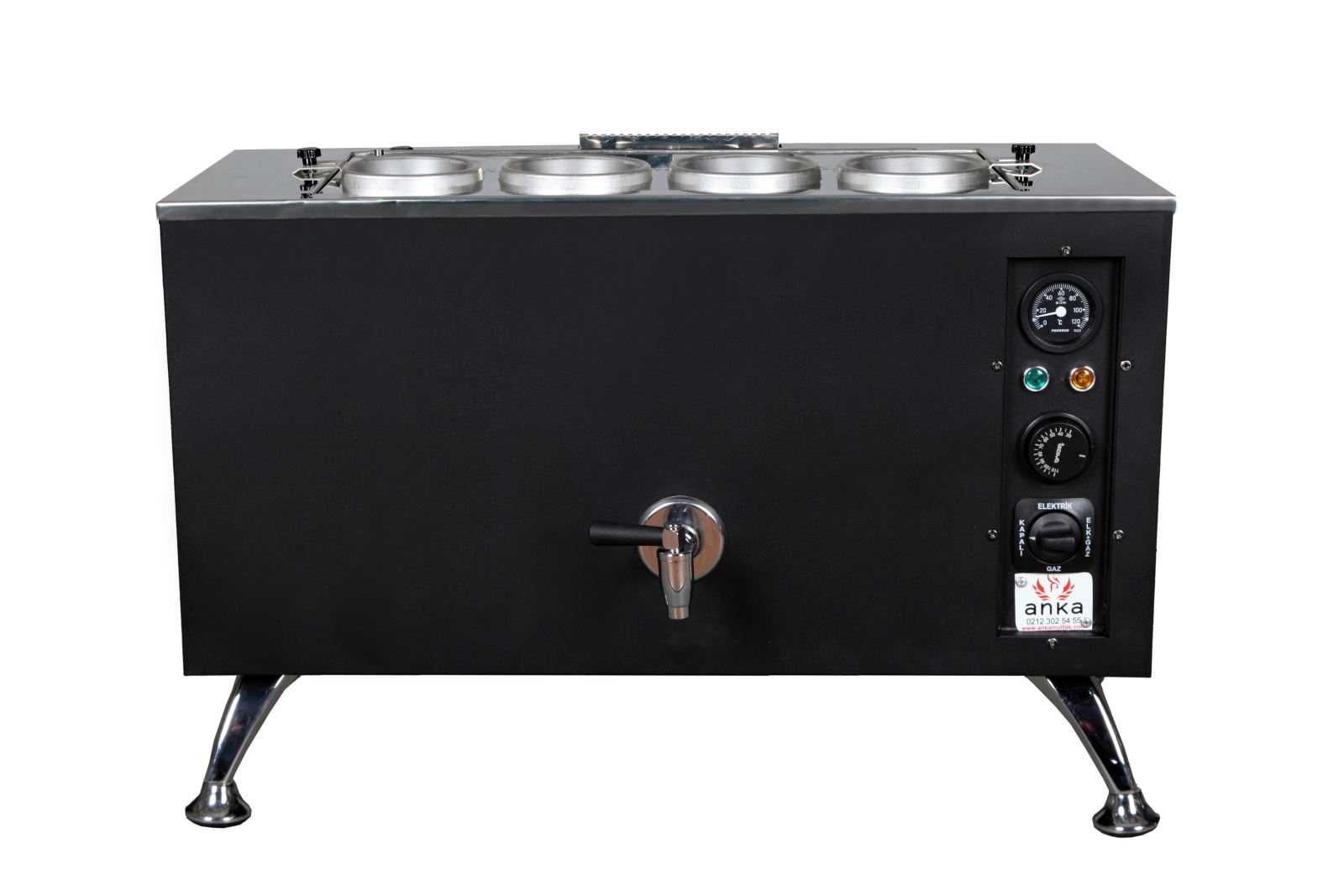 ANKA 4  Demlikli Black Pro Elektrikli Çay Kazanı 40 Lt.